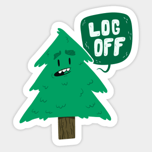 Log Off Sticker